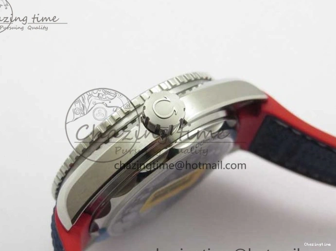 0504 Comfortable Planet Ocean 43.5mm America’s Cup VSF Best Edition White Dial On Blue Gummy Strap A 7900